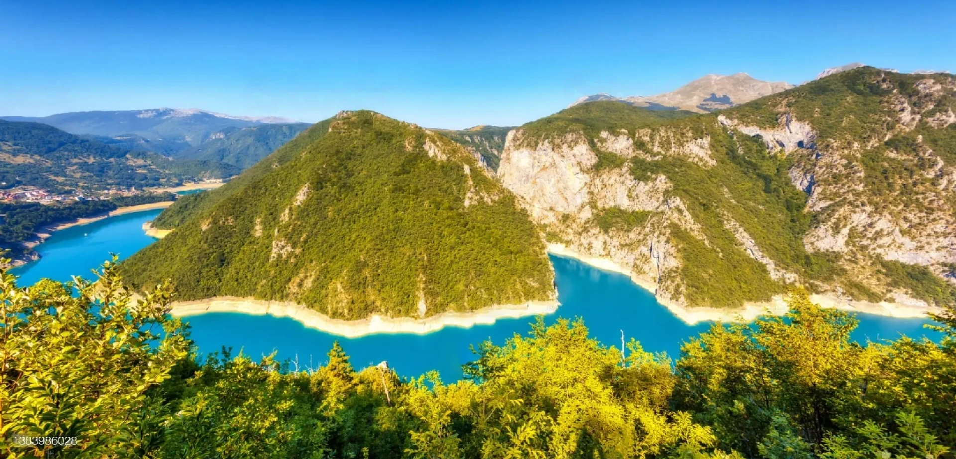 Piva lake and dam